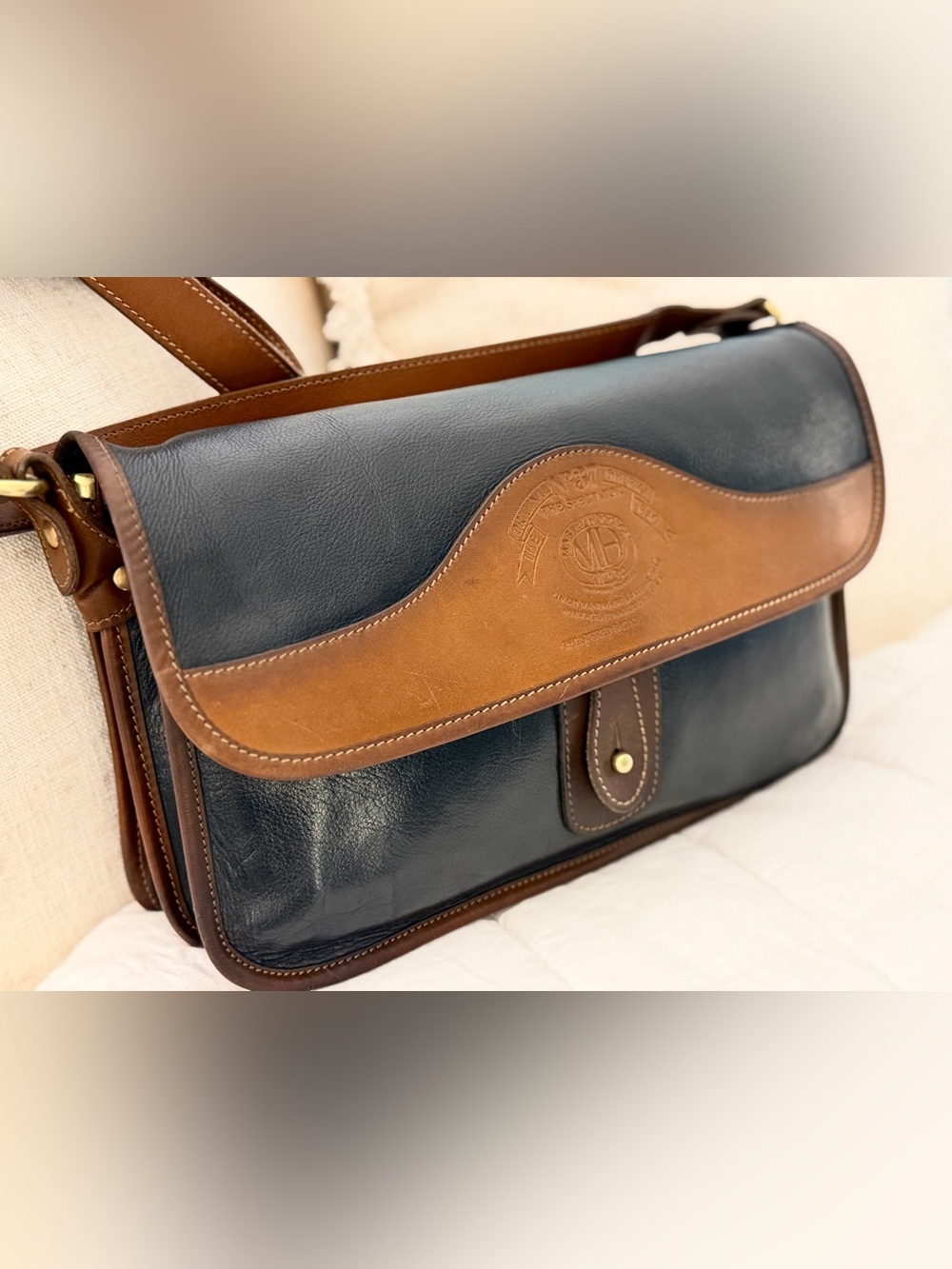 The Original Vintage Marley Hodgson GHURKA Spectator Bag. No 37 Black& Tan - Picture 2 of 16